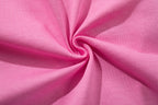 MAJESTIK Sports Patch‑Embroidered Half‑Zip Pink Striped Polo Shirt