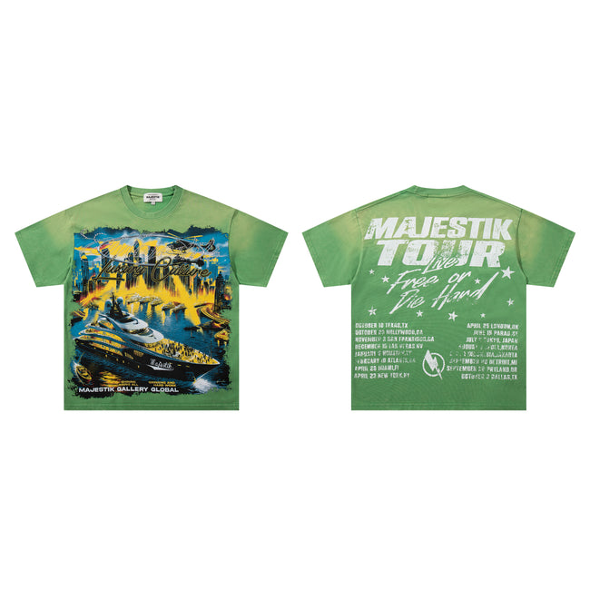 MAJESTIK Tour City Night Vintage T‑Shirt Main Image