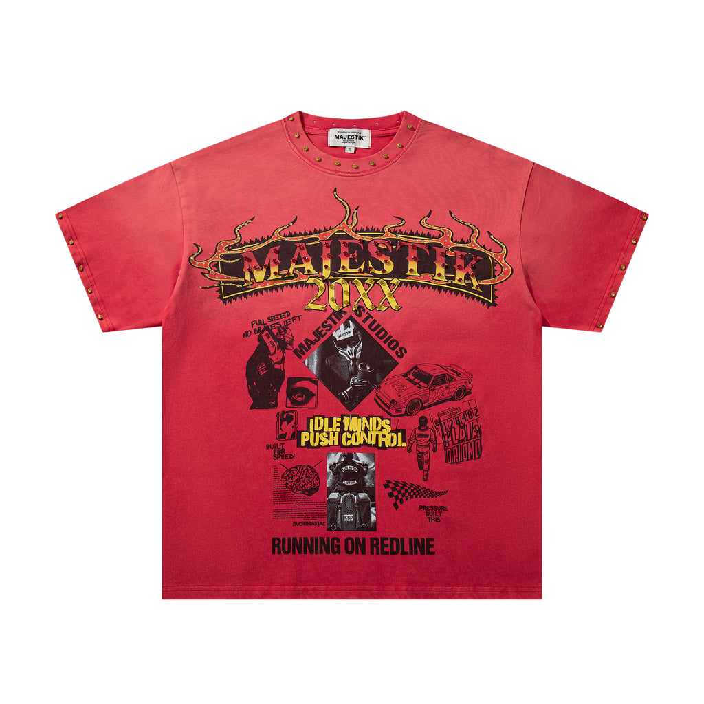 MAJESTIK Vintage Collage Graphic T‑Shirt