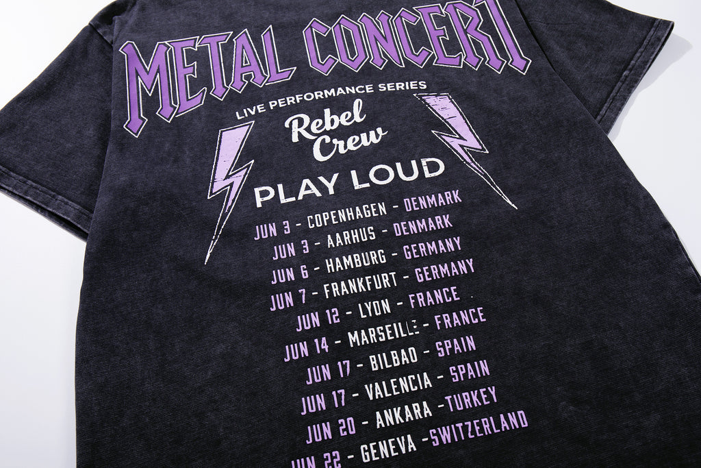 MAJESTIK Metal Concert Sports Car Double‑Sided Vintage T‑Shirt