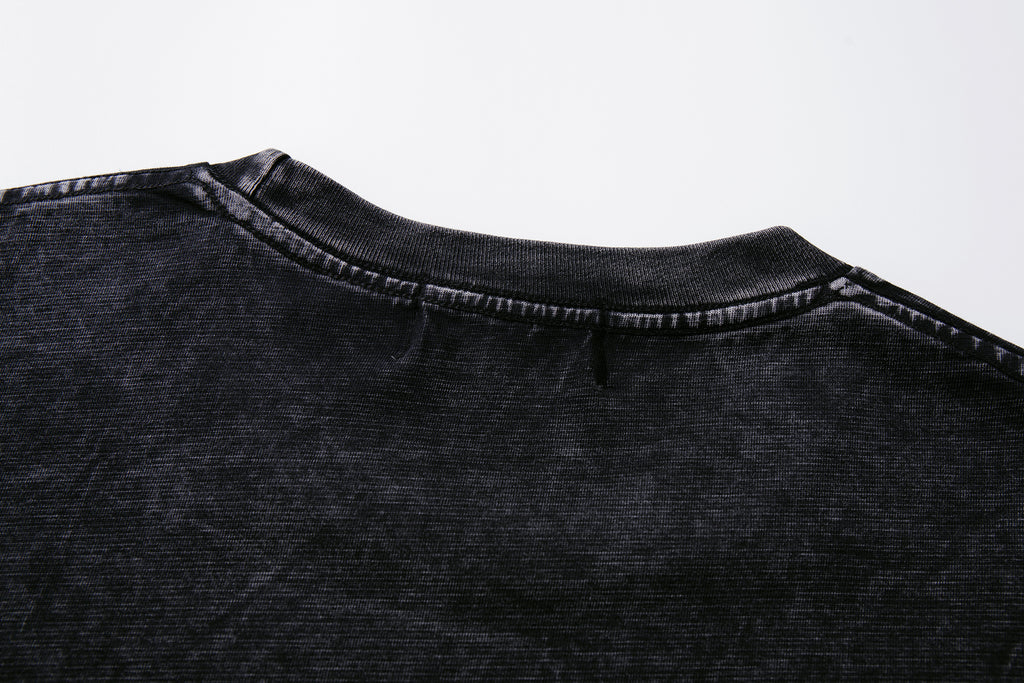 MAJESTIK Grim Reaper Scythe Vintage Washed Graphic T‑Shirt