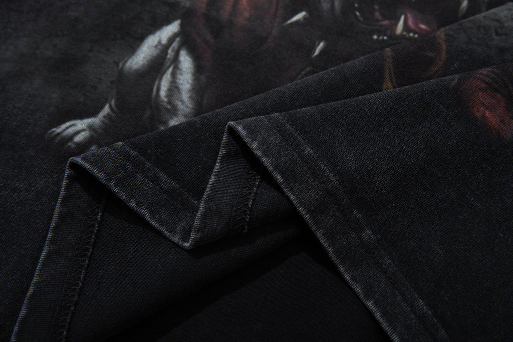 MAJESTIK Football Player Double‑Sided Vintage T‑Shirt
