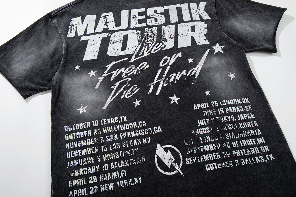 MAJESTIK Tour Double‑Sided Vintage Graphic T‑Shirt