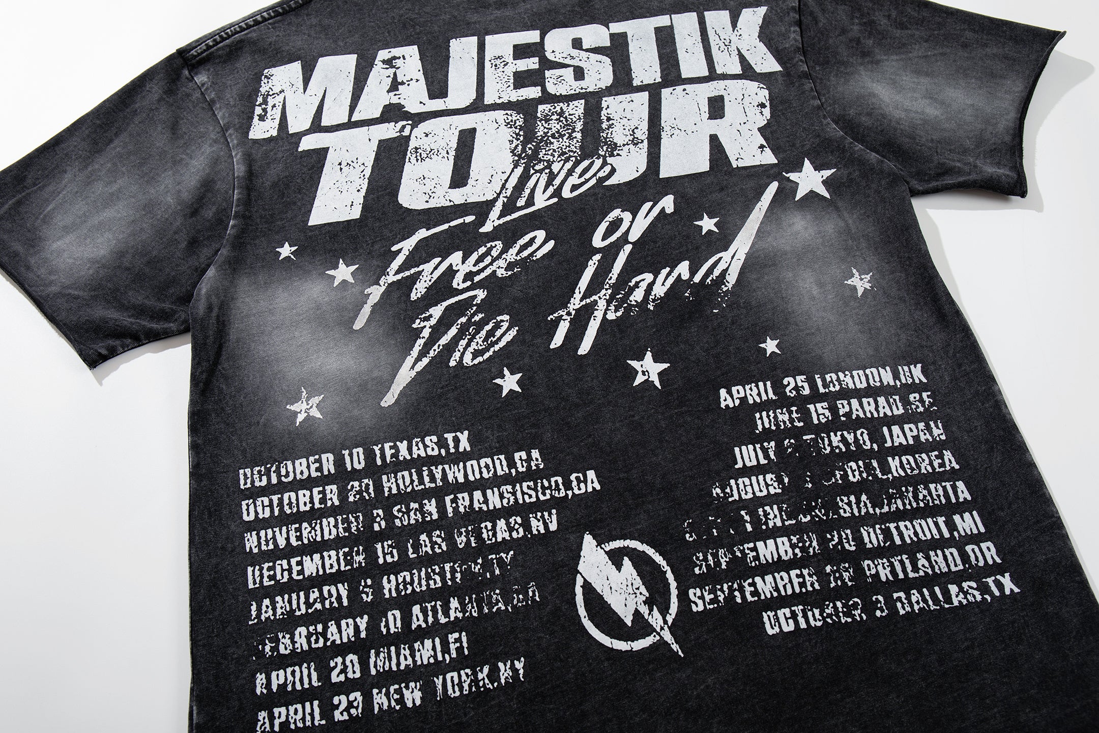 MAJESTIK Tour Double‑Sided Vintage Graphic T‑Shirt