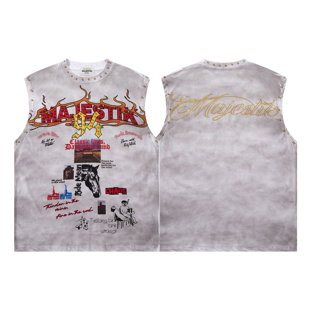 MAJESTIK 94 Vintage Sleeveless Graphic Tank Top