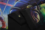 MAJESTIK Eagle Monster Graphic Black T‑Shirt