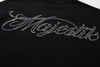 MAJESTIK Neon Skull Graphic Black T‑Shirt