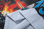 MAJESTIK Phantoms 199x Vintage Light Blue Double‑Sided T‑Shirt