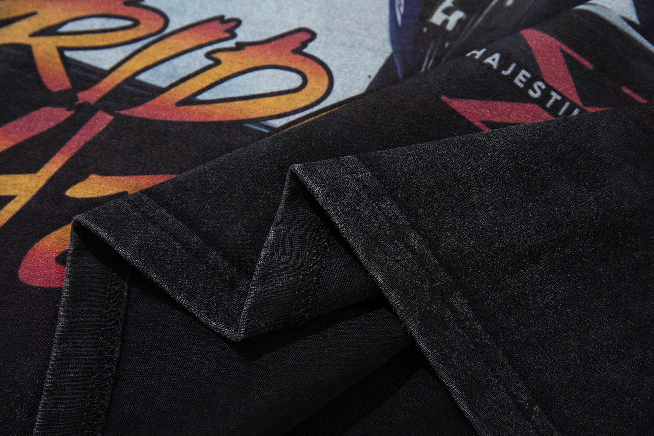 MAJESTIK Motocross Racing Vintage Black Double‑Sided T‑Shirt