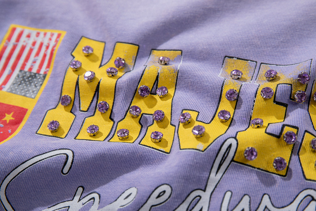 MAJESTIK Moto Racing Vintage Purple T‑Shirt