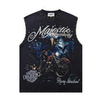 MAJESTIK Motorcycle Eagle Graphic Tank Top