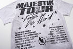 MAJESTIK Tour Skull Statue Of Liberty Double‑Sided Vintage T‑Shirt