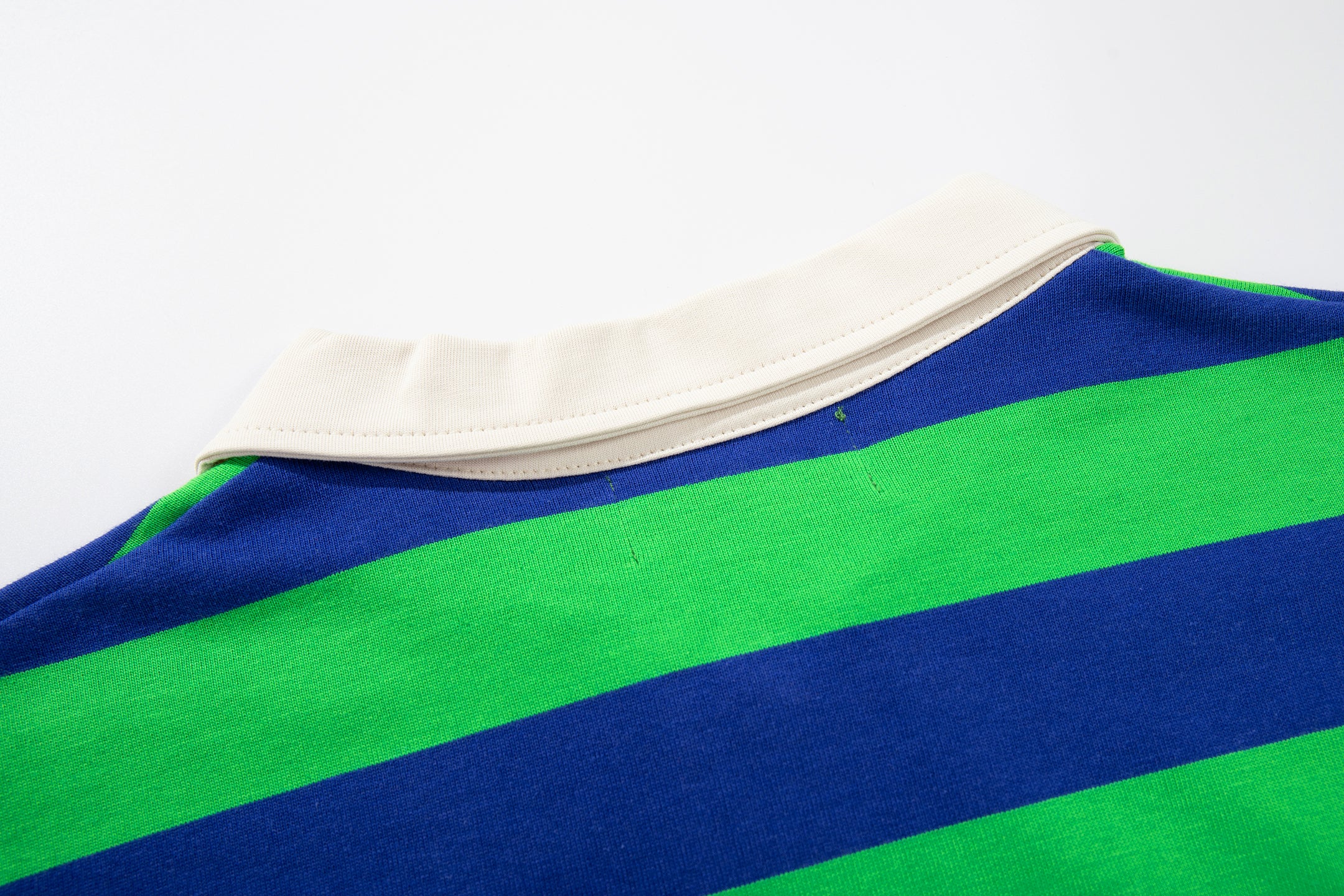 MAJESTIK Striped Skull Graphic Half‑Zip Polo Short‑Sleeve Shirt
