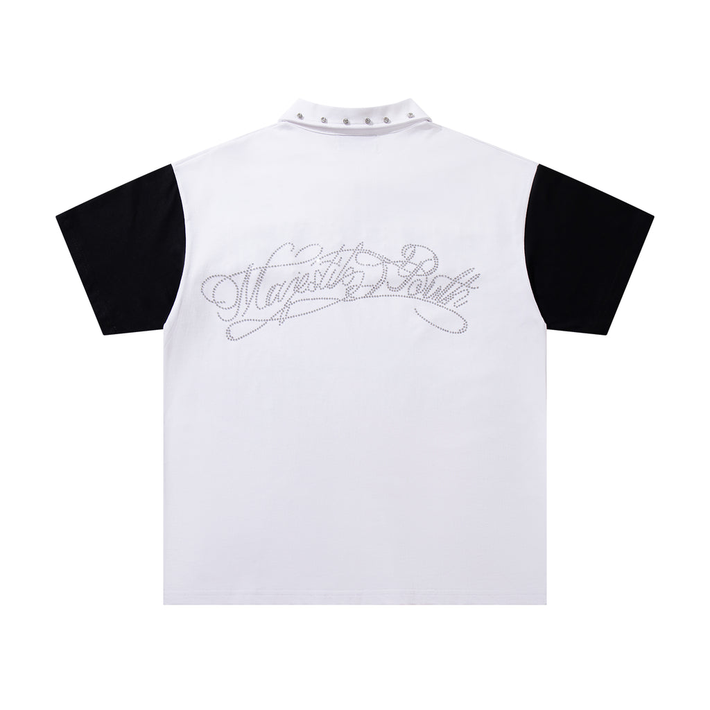 MAJESTIK Sports Car Graphic Quarter‑Zip Polo Shirt