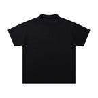MAJESTIK Retro Car Diner Graphic Quarter‑Zip Polo Shirt