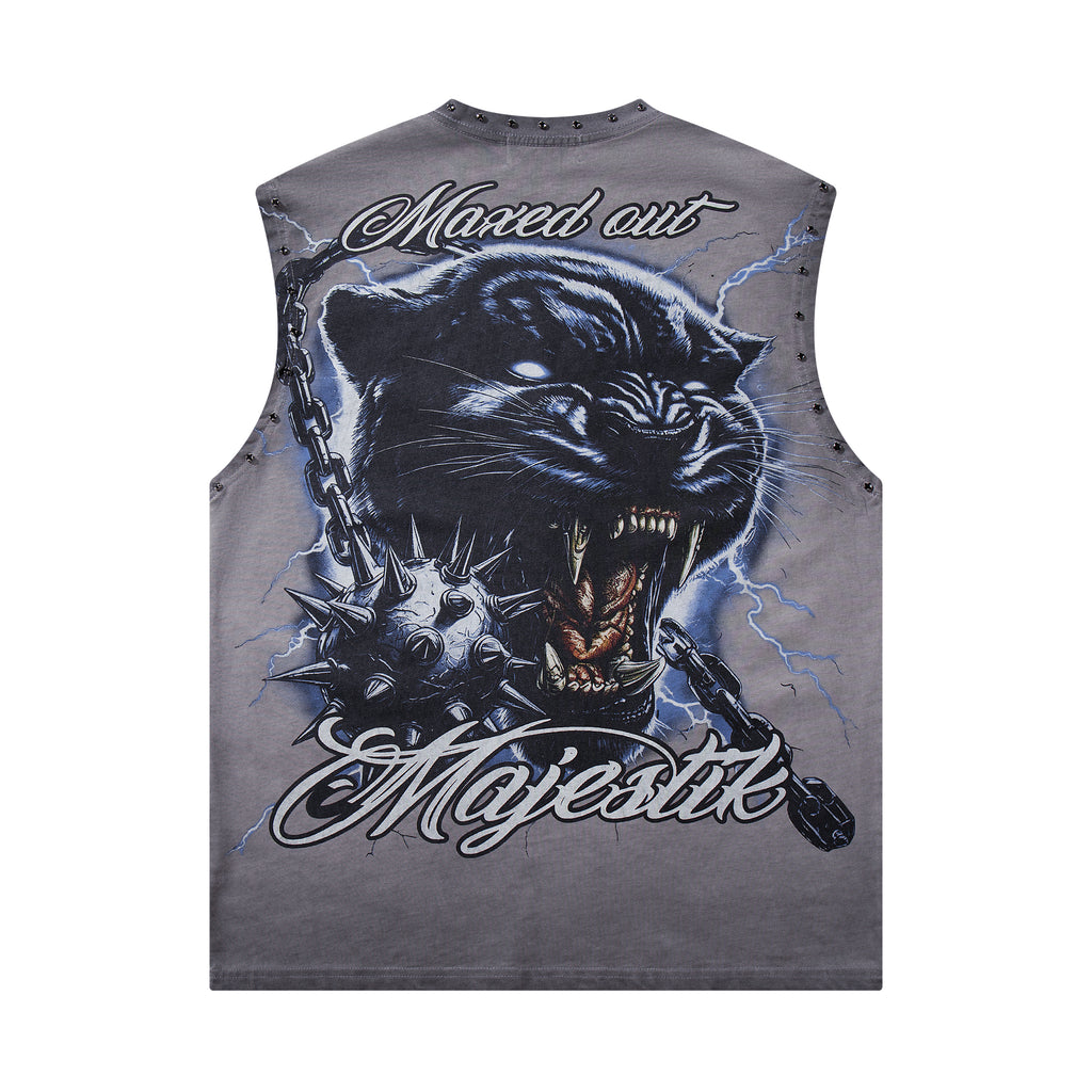 MAJESTIK Black Panther Graphic Tank Top