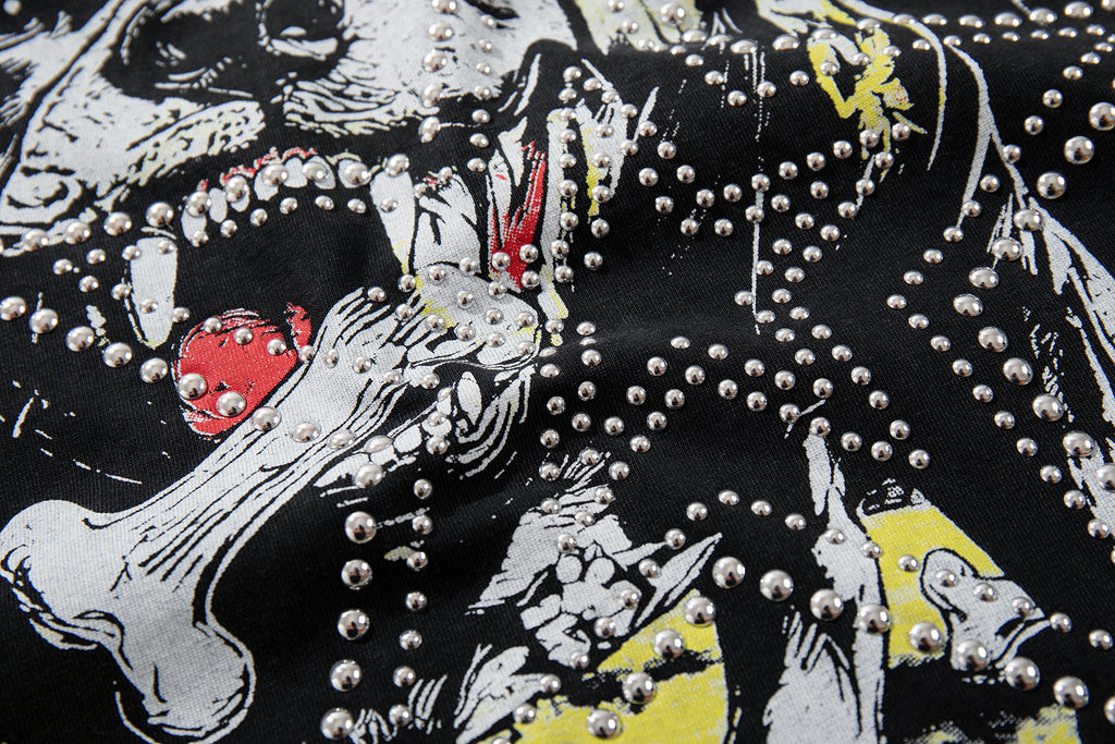 MAJESTIK Bulldog Vintage Graphic T‑Shirt