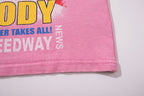 MAJESTIK Moto Racing Vintage Pink T‑Shirt