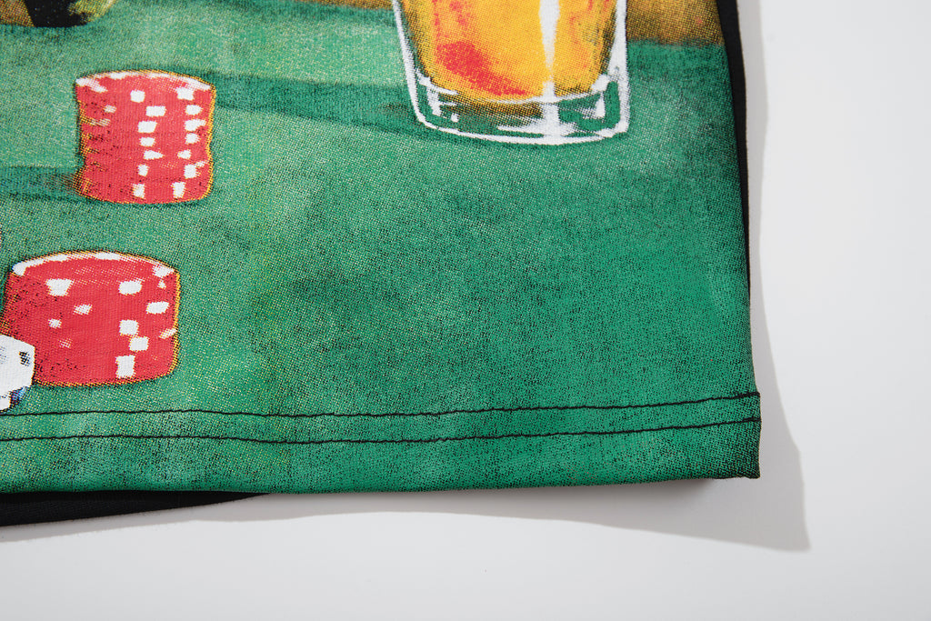 MAJESTIK Alien Casino Gambling Graphic T‑Shirt