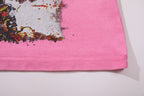 MAJESTIK Western Cowboy Vintage Pink T‑Shirt