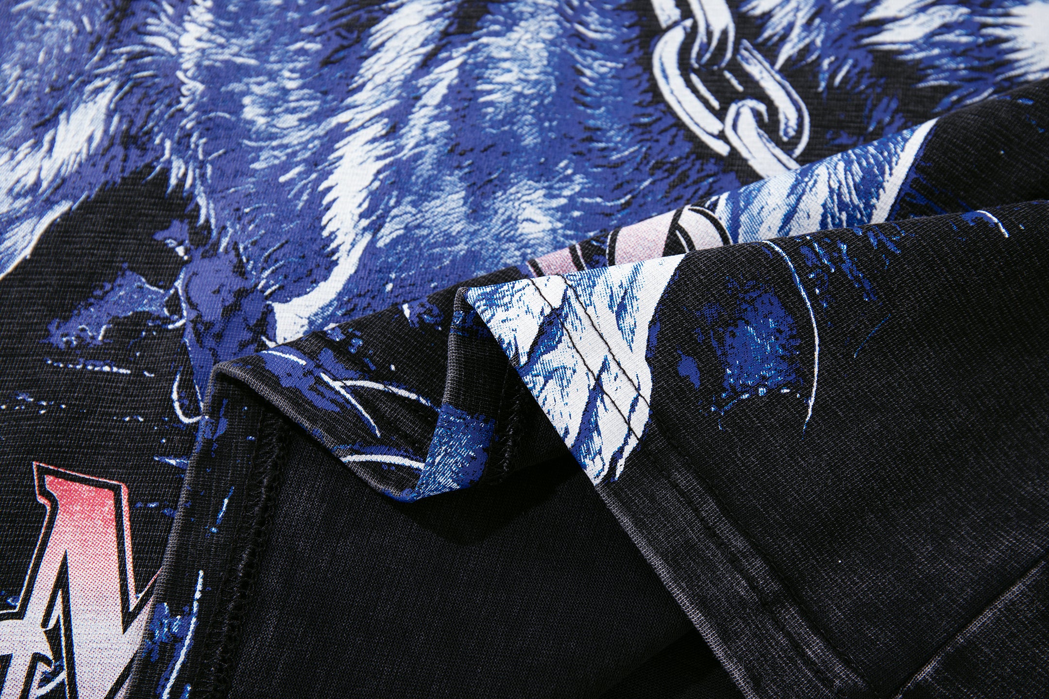 MAJESTIK Grim Reaper Scythe Vintage Washed Graphic T‑Shirt
