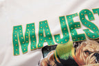 MAJESTIK Sports Bulldog Vintage Graphic T‑Shirt