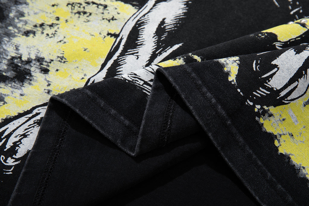 MAJESTIK Bulldog Vintage Graphic T‑Shirt
