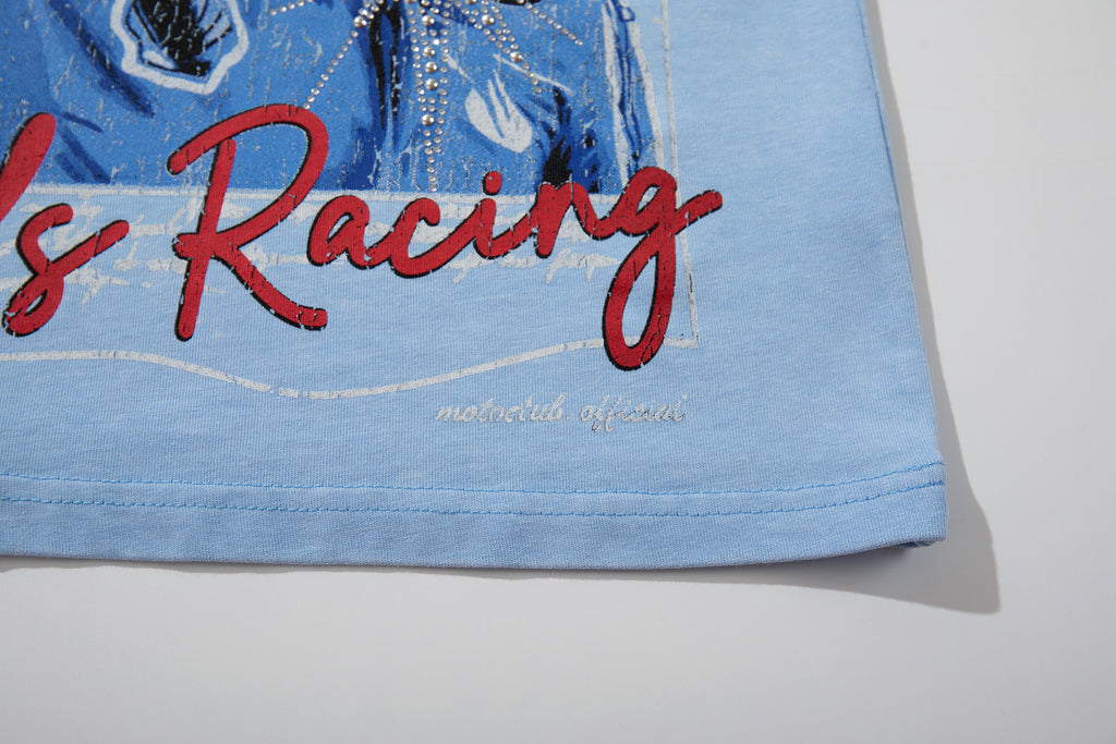 MAJESTIK Legends Racing Tour Light Blue T‑Shirt