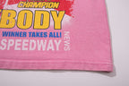 MAJESTIK Moto Racing Vintage Pink T‑Shirt