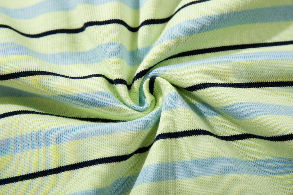 MAJESTIK XX Global Striped Half‑Zip Polo T‑Shirt