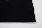 MAJESTIK Sports Embroidered Patch Half‑Zip Black‑White Polo Shirt