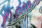 MAJESTIK Tropical Skull Double‑Sided Graphic T‑Shirt