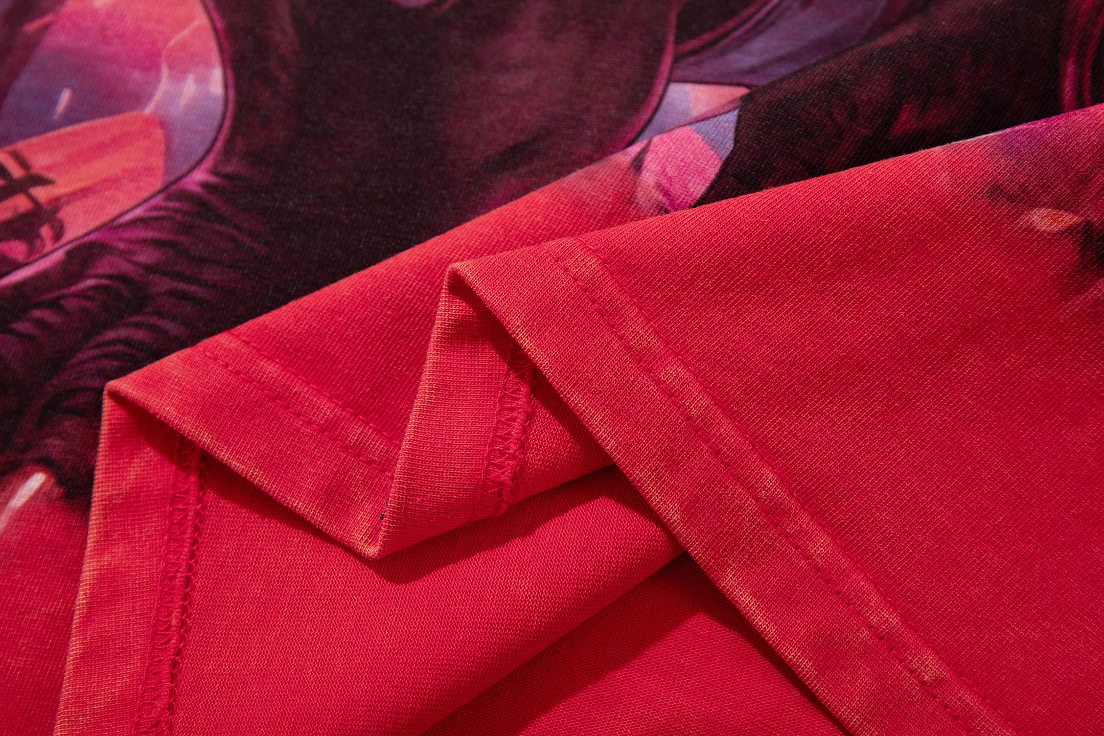 MAJESTIK Football Monster Vintage Red Double‑Sided T‑Shirt
