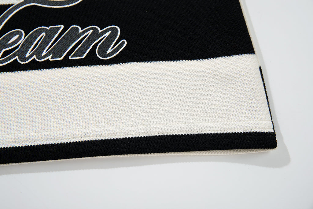 MAJESTIK Striped Embroidered Polo Shirt