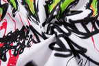 MAJESTIK Green Monster Graffiti Double‑Sided Graphic T‑Shirt
