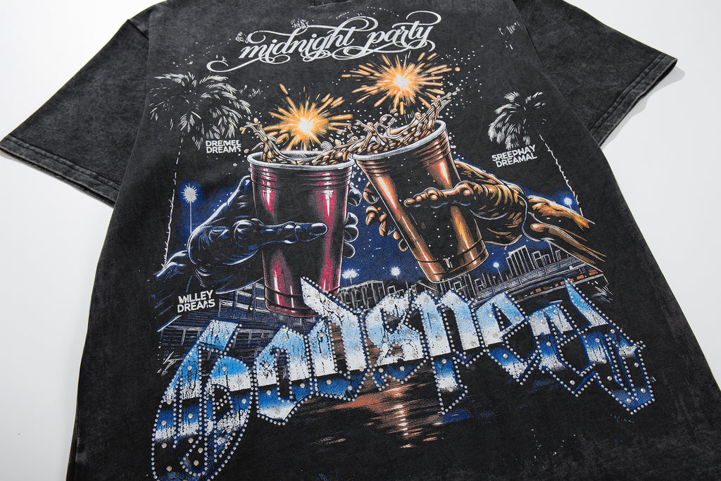 Godspeed Skull Toast Double‑Sided Vintage Graphic T‑Shirt