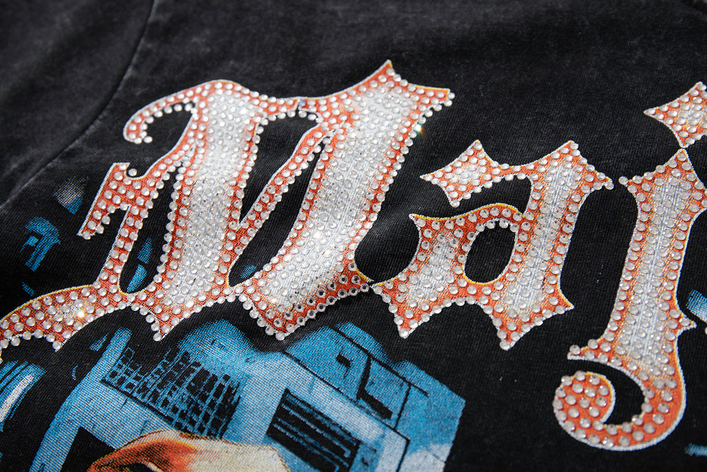 MAJESTIK Hazmat Crew Graphic Vintage T‑Shirt