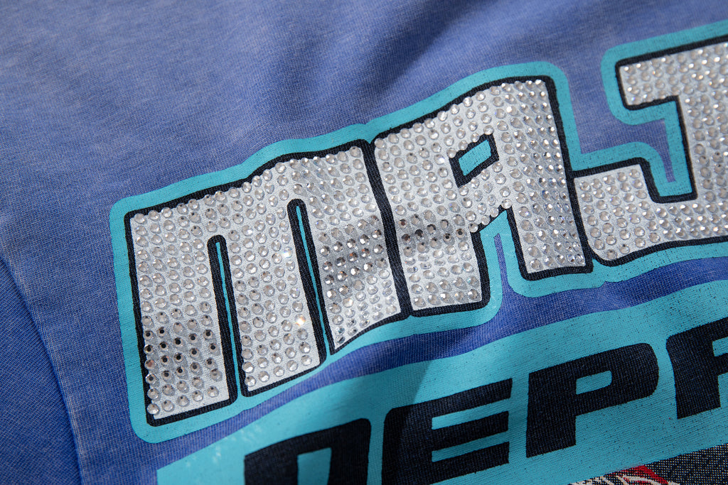 MAJESTIK Department Skeleton Driver Double‑Sided Vintage T‑Shirt