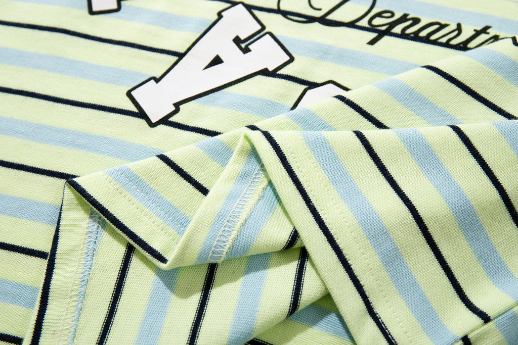MAJESTIK XX Global Striped Half‑Zip Polo T‑Shirt