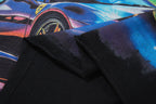MAJESTIK Neon Sports Car City Vintage T‑Shirt