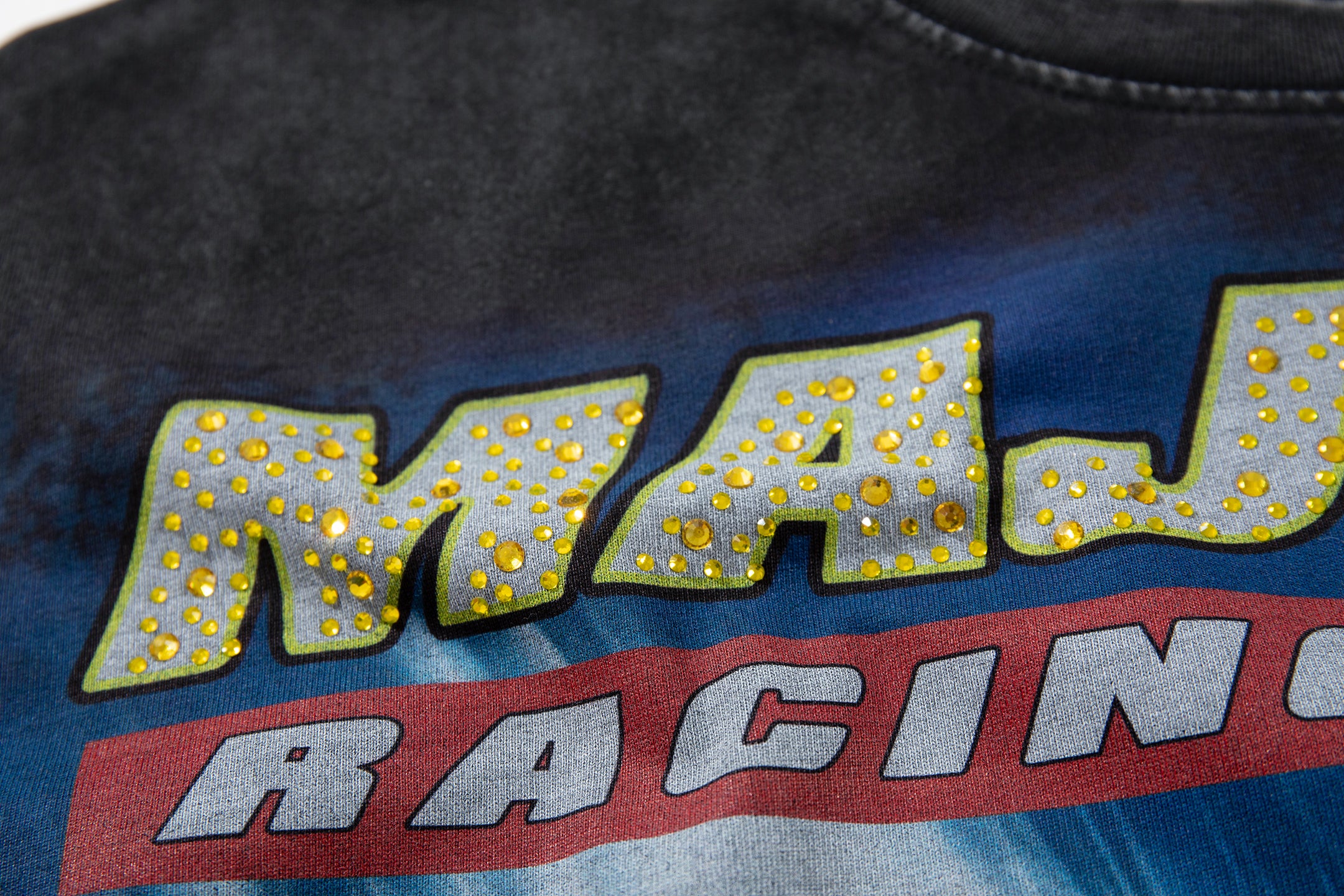 MAJESTIK Motocross Racing Vintage Black Double‑Sided T‑Shirt