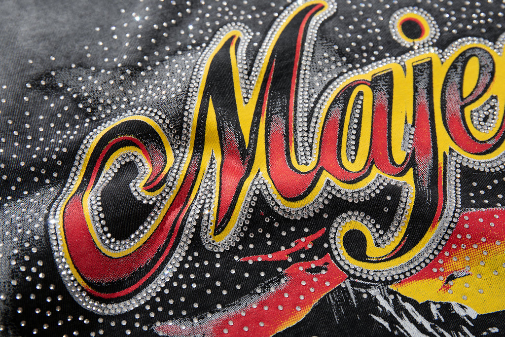 MAJESTIK Wild Horses Live Free Double‑Sided Vintage T‑Shirt