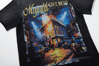 MAJESTIK Fire Dept City Street Vintage Double‑Sided T‑Shirt