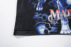 MAJESTIK Grim Reaper Scythe Vintage Washed Graphic T‑Shirt