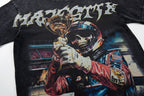 MAJESTIK Trophy Champion Skeleton Double‑Sided Vintage T‑Shirt