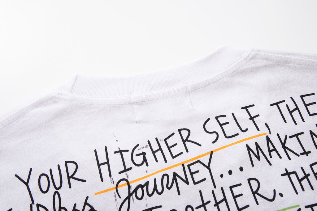 MAJESTIK Graffiti Sketch Art White Double‑Sided T‑Shirt