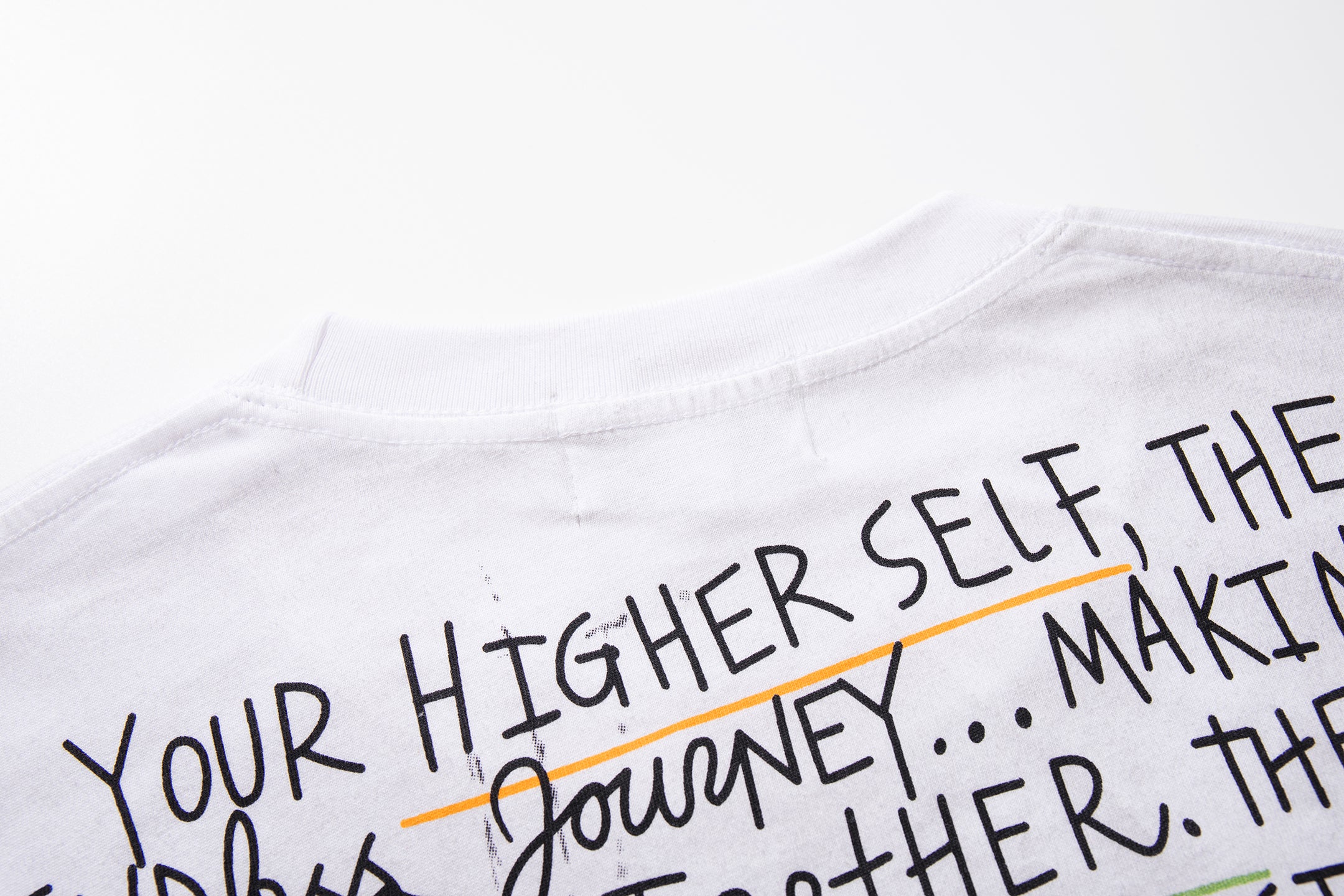 MAJESTIK Graffiti Sketch Art White Double‑Sided T‑Shirt