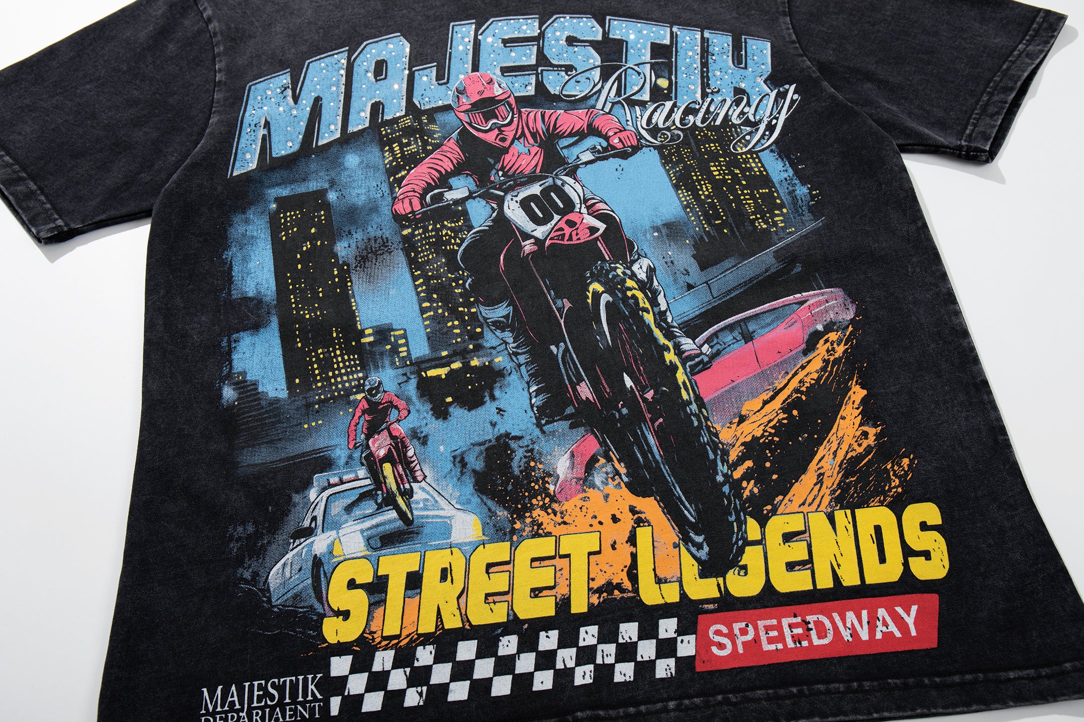 MAJESTIK Street Legends Motocross Vintage T‑Shirt