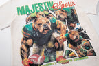 MAJESTIK Sports Bulldog Vintage Graphic T‑Shirt