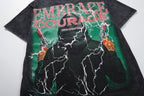 MAJESTIK Double‑Sided Skull Graphic Vintage T‑Shirt